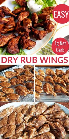 the instructions for how to make dry rub wings