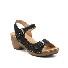 Patrizia by Spring Step-Shantay Sandal Polish off your warm-weather shoe collection with the Shantay sandal from Patrizia. This silhouette is fashioned with a cushioned footbed and exposed buckles to finish off your look! Spring Open Toe Clogs With Textured Footbed, Spring Closed Toe Sport Sandals With Arch Support, Open Toe Clogs With Textured Footbed For Spring, Closed Toe Sport Sandals With Arch Support For Spring, Spring Sport Sandals With Arch Support And Closed Toe, Closed Toe T-strap Sandals With Buckle For Vacation, Summer Closed-toe Sport Sandals With Arch Support, Vacation T-strap Closed Toe Sandals With Buckle, Casual Open Toe Sandals With Buckle Closure