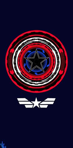 the captain's shield emblem is shown in red, white, and blue colors