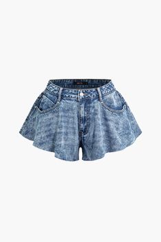 Frayed Hem Wide Leg Denim Shorts Short Denim Skirt In Dark Wash For Summer, Medium Wash Denim Skirt With Built-in Shorts For Summer, Summer Denim Skirt With Built-in Shorts, Medium Wash, Casual Washed Fitted Shorts, Casual Fitted Washed Shorts, Casual Denim Skirt With Built-in Shorts For Summer, Washed Denim Jean Shorts, Medium Wash Denim Skirt With Built-in Shorts, Medium Wash Washed Shorts