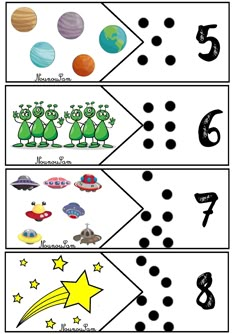 the worksheet for learning numbers and counting with pictures on it, including an image of