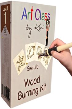 the art class by kim sea life wood burning kit is in its box and it's ready to be used