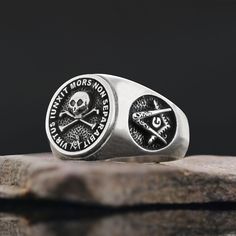 Customizable Freemason Eye of Providence Ring, Master Mason Ring, Silver Morality Masonic Ring, Personalized Freemasonry Ring, Crest Ring Personalized Handmade Masonic Silver Rings ✅ Made of 925 Sterling Silver ✅ Finish Color: Sterling Silver, Gold Plated, Black Rhodium Plated ✅ Dimensions: 15 x 15mm ✅ Weight: ±12gr Unlock the secrets of Freemasonry with our exquisite collection of custom handmade Masonic silver rings. Each ring is meticulously crafted by skilled artisans, using high-quality sterling silver to ensure both elegance and longevity. Symbolizing brotherhood, wisdom, and enlightenment, these rings are perfect for Freemasons who take pride in their membership. These exceptional rings are designed to commemorate your individual achievements and milestones, creating a treasured hei Mason Ring, Ring Master, Eye Of Providence, Masonic Ring, Signet Rings, Personalized Rings, Black Rhodium, Ring Fit, Ring Silver