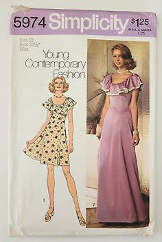 an old fashion sewing pattern for a women's dress