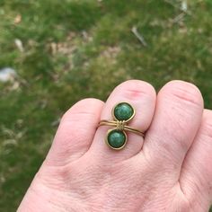 Jade And Brass Wire Ring. New Handmade Piece So It Doesn’t Have Tags. Price Is Firm :) Disclaimer, Wire Will Change Color Over Time, Like How Silver Does. If You Have A Bracelet Or Ring, It Might Change Skin Color While In Use. Money From This Goes To My Education. Thank You For Supporting My Small Business :) Feel Free To Bundle, Before Purchase, To Save On Shipping! Wrapped Rings, Wire Ring, Wire Rings, Jade Ring, Wire Wrapped Rings, Skin Color, Womens Jewelry Rings, Green And Gold, Handcrafted Jewelry