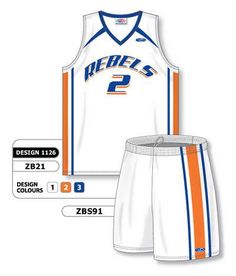 a basketball jersey and shorts with the number 2 on it in orange, white and blue