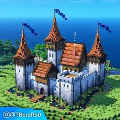 Minecraft Medieval Castle, Minecraft Castle Blueprints, Minecraft Castle Designs, Case Minecraft, Minecraft Steampunk, Minecraft Statues, Hyrule Castle, Bangunan Minecraft, Minecraft Farm