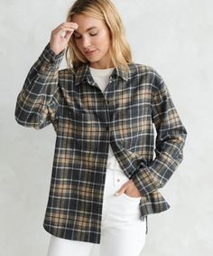 O'Keeffe Overshirt Charcoal Plaid With the same silhouette as our O'Keeffe Shirt, this warm winter-ready layer signifies versatility and style all in one. With a jacket weight, we love piece as a fall outerwear essential or cozy shirt. 50% wool, 30% viscose, 20% polyester. Made in China. Brown Relaxed Fit Shirt For Fall, Casual Brown Winter Shirt, Relaxed Fit Flannel Shirt For Workwear In Fall, Winter Relaxed Fit Button-up Tops, Cozy Collared Winter Tops, Winter Layering Shirt With Relaxed Fit, Winter Button-up Shirt With Relaxed Fit, Casual Brown Shirt For Fall, Plaid Tops For Everyday Winter Wear