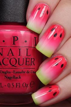 French Pedicure, Gel Pedicure, Watermelon Nails, Super Nails, Nail Swag, Cute Nail Art, Kandy, Unique Nails, Nail Art Summer