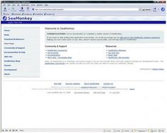 the web page for seamonkey is displayed