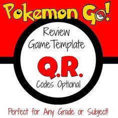 pokemon go review game template qr code's original perfect for any grade or subject