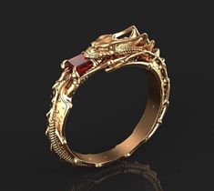 14k Gold Dragon Ring, Serpent Ring, Mythology Ring, Animal Jewelry, Ornament Ring, Men Women Ring, Unique Ring, Dragon Jewelry. Ring Detail: Metal High Quality 925 Sterling Silver Metal Purity: 92.5% Silver Weight 5 Gram Approx ( Depend On Ring Size ) Band Color: Gold Plating, Silver, Rose Gold Plating Style: Art Deco Vintage Handmade Ring  Available size- 5 US to 15 US. Contact me if you're expecting to buy another size! Occasion: 21st birthday gift for her, 1st anniversary gift, 50th birthday Fantasy Ring, Serpent Ring, Ruby Diamond Ring, Celtic Dragon, Dragon Ring, Ring Ruby, Gold Dragon, Ruby Diamond Rings, Dragon Jewelry