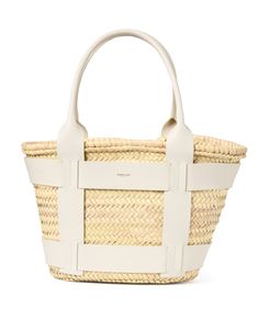 santorini-white-leather-raffia-tote_product.jpeg Designer Straw Tote Bag With Bamboo Handle, Designer Natural Straw Bag With Bamboo Handle, Designer Natural Woven Straw Bag, Elegant White Bag With Bamboo Handle, Designer Natural Straw Bag With Handles, Designer Straw Bag With Bamboo Handle For Shopping, Luxury Leather Woven Straw Bag With Double Handle, Designer Natural Straw Bag, Designer Natural Basket-shaped Bags