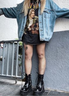 Fishnet Outfit, Fest Outfits, Looks Pinterest, Fashion Fails, Alt Outfits, Maggie Lindemann, Taylor Momsen, Rock Outfits, Fashion Fail