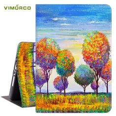 Vimorco iPad 9th Generation Case 2021, iPad 7th/8th Generation Case for 10.2 inch iPad Case, iPad Cover 10.2 Inch Auto Sleep/Wake, iPad Cover 9th Generation Multi-Angle View, Oil Painting Forest Painting Forest