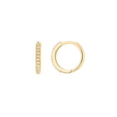 14K Yellow Gold 1/16tcw Diamond Huggie Earrings - Women. A timeless classic in any womans wardrobe our 14 karat huggie earrings exude a high polish quality that will punctuate any outfit. These earrings are perfectly crafted for accentuating facial features and simple enough to go with any style without being distracting. An easy to open clasp makes the perfect closure for quick application and removal Size: one size.  Gender: female.  Age Group: adult. Timeless 14k Gold Huggie Earrings With Diamond Accents, Classic Gold Huggie Diamond Earrings, Classic Single Huggie Diamond Earring, Classic Gold Huggie Earrings With Brilliant Cut, Timeless Gold Huggie Earrings With Brilliant Cut, Classic Yellow Gold Huggie Earrings With Diamond Accents, Classic Diamond White Single Huggie Earring, 14k Gold Diamond Huggie Earrings With Pave Setting, Classic Yellow Gold Huggie Earrings With Single Cut Diamonds