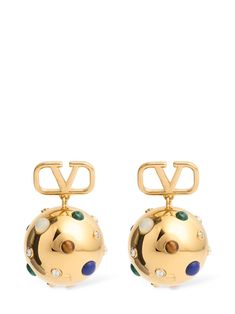 Vlogo signature universe drop earrings - Valentino Garavani - Women | Luisaviaroma Ski Accessories, Exclusive Jewelry, Charm Earrings, Accessories Earrings, Cloth Bags, Valentino Garavani, Pet Accessories, Body Jewelry, Scarf Accessory