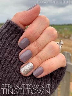 Berlin It To Win It Color Street, Gray Manicure, Nail Store, Makeup Nails Designs, Gray Nails