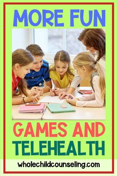 kids are gathered around a table to play games and help them learn how to use the phone