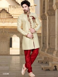 Mens Kurta Pajama - Gold and Maroon Mens Ethnic Wear Kurta Pyjama Online at Shopkund UK. #kurtapajama #mendresses #sherwani #ethnicwear #kurtas Pyjamas Uk, Indowestern Sherwani, Mens Kurta Pajama, Men's Kurta Pajama, Ethnic Wedding, Men's Kurta, Men Kurta, Pajama Outfits, Churidar Suits