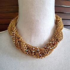 Nwt Traci Lynn Fierce Necklace Multi-Strand Gold Tone Rhinestone Chain Link Costume Fashion Jewelry Collectable Necklace Size - Adjustable 18" To 20" You Will Receive What Is Pictured Excellent Condition. New With Tags! The Images As An Integral Part Of Description. Estate And Vintage Items Normally Have Been Loved And Used, So Pieces May Have Signs Of Wear And May Need To Be Cleaned. Gold Rhinestone Necklaces For Party, Gold Bridal Necklace For Party, Gold Beaded Rhinestone Necklace For Wedding, Costume Rhinestone Necklace With Adjustable Chain For Party, Party Costume Jewelry Rhinestone Necklace With Adjustable Chain, Costume Jewelry Rhinestone Necklace With Adjustable Chain For Party, Crystal Rhinestone Necklace With Adjustable Chain, Glamorous Gold Crystal Necklaces For Parties, Elegant Gold Beaded Jeweled Necklace