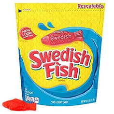 swedish fish minis assorted - case of 12 packs, 8 5oz each