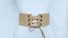 Leather lace up corset style belt in tan, white or black. White leather corset belt Bridal belt womens cinch belt with lacing Powerful and fantastic! You'll love it :-) Great leather belt , simple elegant style and super easy to wear. Wide 3 inches or 7.5 cm.  Available in tan. (Black and white as different listings) Made of premium quality leather. 100% handmade. Unique design and quality craftsmanship. Stainless hardware. No boning. The material is soft and comfortable to wear. Pure Italian le White Leather Corset, Black Corset Belt, Simple Elegant Style, Leather Corset Belt, Lace Up Corset, Women's Belts, Lace Tights, Corset Belt, Belt Leather