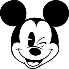 mickey mouse face with the word disney on it's forehead and tongue sticking out