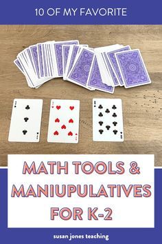 the cover of math tools and manipulaties for k - 2