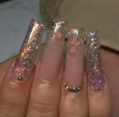 New Acrylic Nails, Regular Nails, Nails Pics, I Nails, Long Square Nails, Acrylic Toes, Wow Nails, Glittery Nails, Sassy Nails