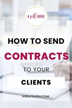 someone writing on a notepad with the words how to send contacts to your client