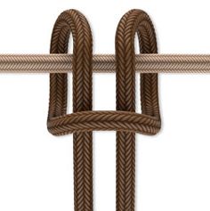 two ropes connected to each other on a white background