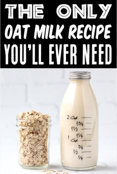 the only oat milk recipe you'll ever need is in a glass bottle