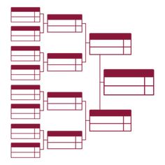 a family tree is shown in red and white