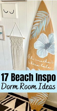 coasta dorm ideas Beach Bedroom Ideas For Teens, Beach Dorm Room Ideas, Teen Beach Room, Beach Dorm Room, Girls Beach Theme Bedroom, Beach Dorm, Dorm Decor Ideas, Surf Room Decor