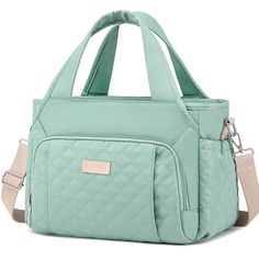 PRICES MAY VARY. Fashion Women Lunch Bag - Large lunch bag dimensions (11.7" H X 9" L X 6.5" W) with a main spacious space to store and keep fresh all your daily essentials. Two side pockets are perfect for storing your bottles and umbrella. Two front zippered pockets and two back pockets are perfect for storing your tissues, IPAD, snacks, cell phones, keys, cards, knives and forks, etc. Durable Lunch Bag - Insulated lunch bag is made of durable oxford cloth (outer) abrasion resistant (scratch r Lunch Box For Work, Cute Lunch Bags, Large Lunch Bag, Work Lunch Box, Food Containers Lunch, Cute Lunch Boxes, Mens Lunch Bag, Women Lunch Bag, Ladies Lunch