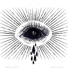 an all seeing eye with drops of water coming out of it - stock photo - images