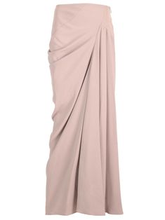 Ankle-length draped skirt in midweight polyester crepe by Dries Van Noten. Rosé Model, Long Drapes, Versace Designer, Italian Luxury Brands, Celebrity Culture, Draped Skirt, Top Celebrities, Italian Outfits, Skirt For Women