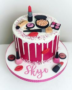 #Amazing Makeup Kit Cake #Send Cake To Agra #order cake online #onlinecakein #online cake delivery #frozen theme #theme cake #birthday cake #wedding cake #kids cake #designer cake #best cake #cake stores near me #midnight cake delivery near me Make Up Torte, 14th Birthday Cakes, Up Cake, Birthday Cakes For Teens, Make Up Cake, 18th Birthday Cake