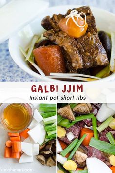 Instant Pot Korean Short Ribs (Galbi Jjim) Recipe. Perfectly cooked beef short ribs with shitake mushrooms, radish, carrots and chestnuts. Fast and Delicious. #instantpotrecipes #beefrecipes #shortribs #koreanfood #koreanrecipes #asianfood #kimchimari Galbi Jjim Recipe, Instant Pot Short Ribs, Galbi Jjim, Instant Pot Korean, Korean Short Ribs, Shitake Mushrooms, Popular Diets, Asian Inspired Recipes