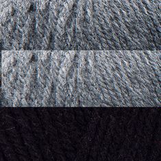 three different shades of black and white yarn with the same color as it appears to be gray