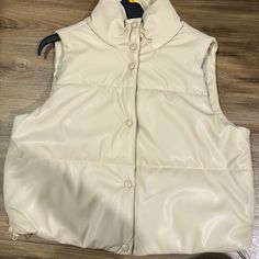 New Never Used Tan Puffer Vest Tan Puffer Vest, Puffer Vest, Puffer, Jackets For Women, Jackets & Coats, Cream, Women Shopping, Color