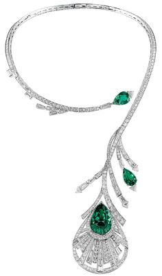 Veta Emerald And Diamond Necklace, Gemstones Jewelry, Emerald Necklace, A Necklace, Statement Necklaces, Fabulous Jewelry, Timeless Jewelry, Emerald Jewelry