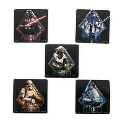 coasters with star wars characters on them