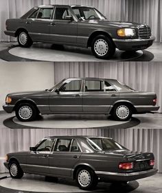 three photographs of the same car in different stages