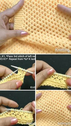 instructions to crochet the stitchs on a knitted sweater for beginners