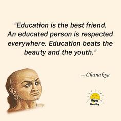 a quote from chanakya about education