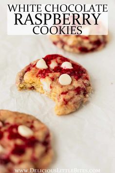 White Chocolate Raspberry Cookies are soft-baked, chewy cookies that are loaded with sweet white chocolate and tart raspberries. They are the perfect addition to your Christmas dessert table, as well as the best treat for other holidays and celebrations, as well.