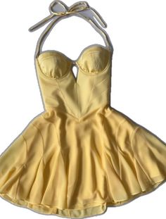 Yellow Homecoming Dresses Short, Mini Birthday Dress, Yellow Homecoming Dresses, Hot Prom Dress, Yellow Short, 21st Dresses, Yellow Outfit, Wardrobe Outfits, Kinds Of Clothes