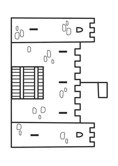 the floor plan for an apartment building in black and white, with three levels on each level